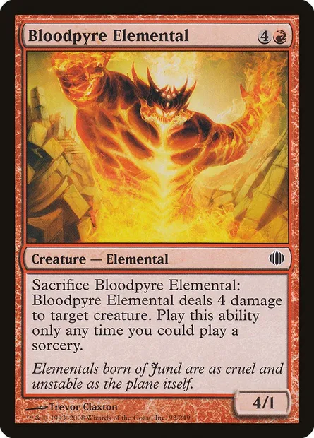 Bloodpyre Elemental, Magic card ALA 93 — Shards of Alara set