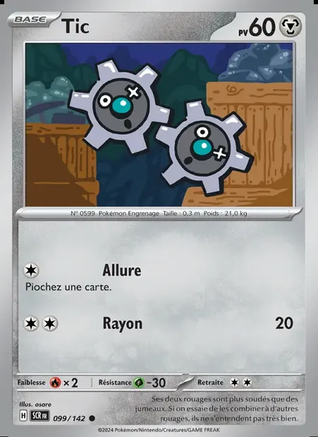Tic, carte Pokémon SCR 099 — extension Couronne Stellaire