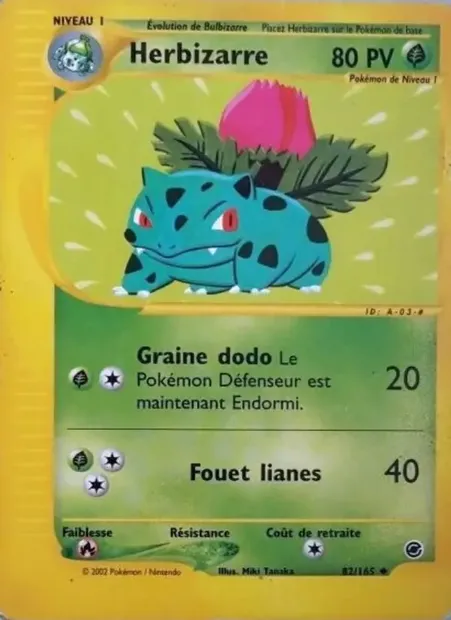Herbizarre, carte Pokémon EX 82 — extension Expedition