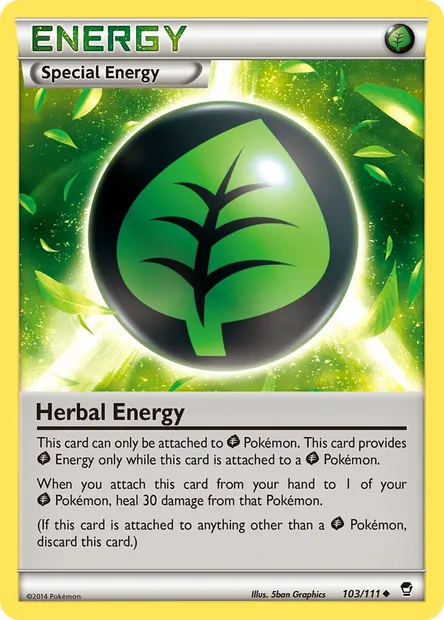Herbal Energy, Pokémon card FFI 103 — Furious Fists set