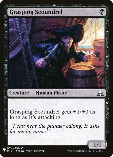 Grasping Scoundrel, Magic card PLST RIX-74 — The List set