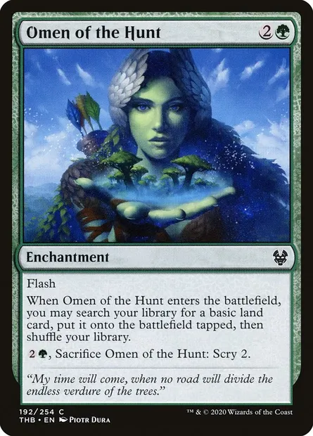 Omen of the Hunt, Magic card THB 192 — Theros Beyond Death set