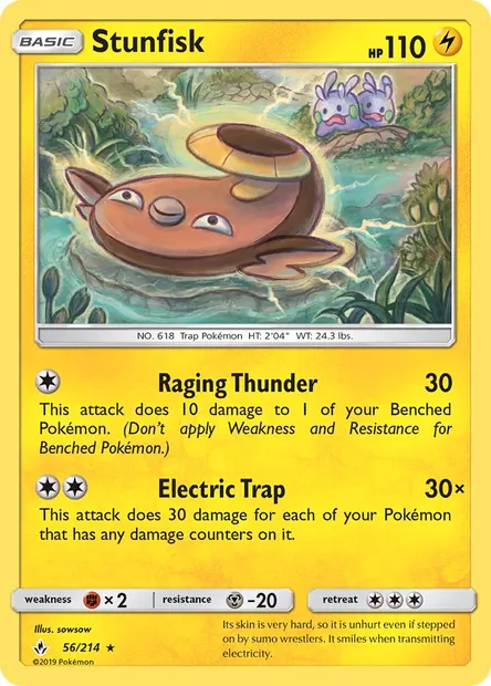 Stunfisk, Pokémon card UNB 56 — Unbroken Bonds set