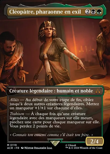 Cléopâtre, pharaonne en exil, carte Magic ACR 119 — extension Assassin's Creed