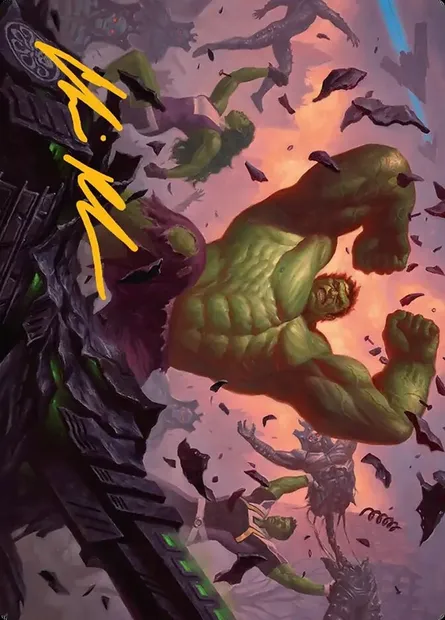 HULK SMASH! // HULK SMASH!, Magic card AMSH 10 — Marvel Super Heroes Art Series set