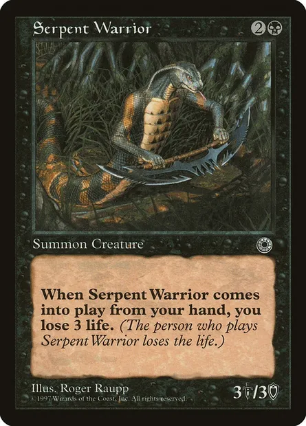 Serpent Warrior, Magic card POR 109 — Portal set