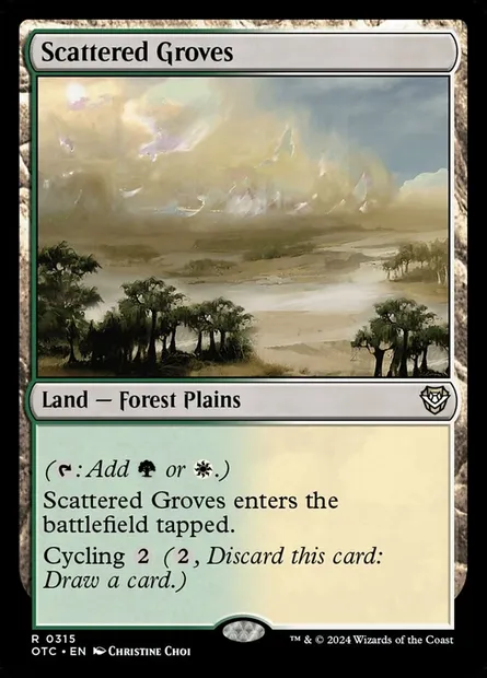 Scattered Groves, Magic card OTC 315 — Outlaws of Thunder Junction Commander set