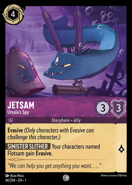 Jetsam - Ursula's Spy, Disney Lorcana card CH1-046 — The First Chapter set