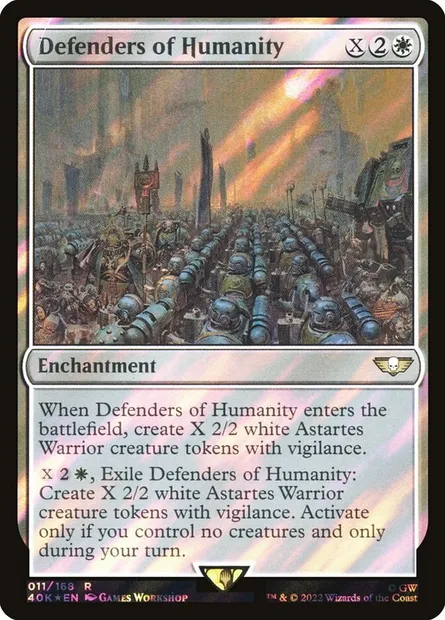 Defenders of Humanity, Magic card 40K 11★ — Warhammer 40,000 Commander set