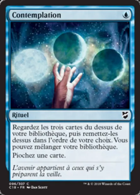 Contemplation, carte Magic C18 96 — extension Commander 2018