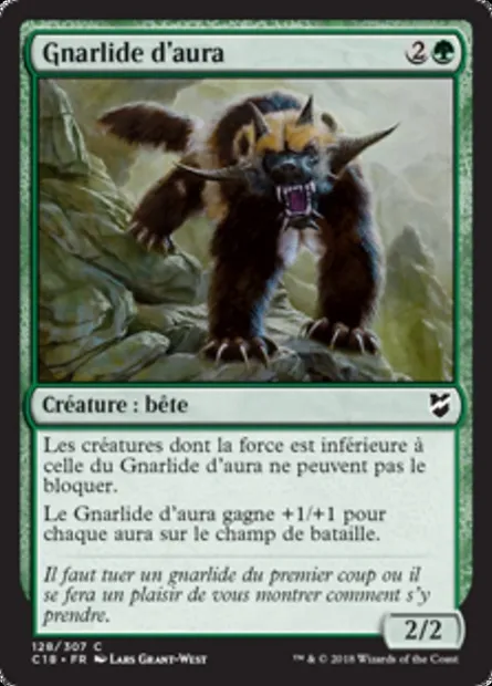 Gnarlide d'aura, carte Magic C18 128 — extension Commander 2018