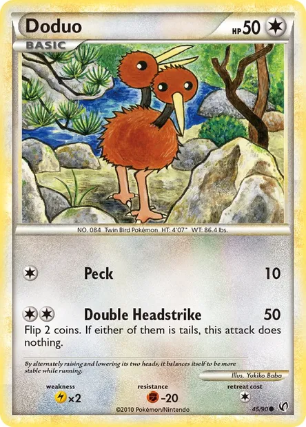 Doduo, Pokémon card UD 45 — Undaunted set