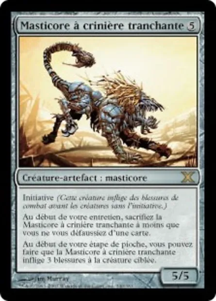 Masticore à crinière tranchante, carte Magic 10E 340 — extension Dixième édition
