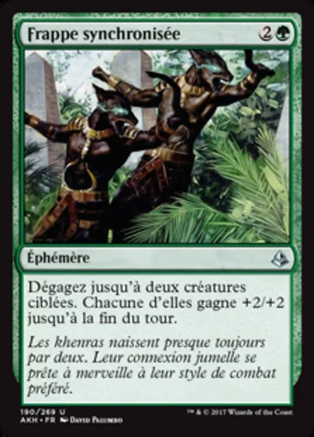 Frappe synchronisée, carte Magic AKH 190 — extension Amonkhet