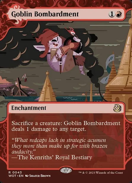 Goblin Bombardment, Magic card WOT 43 — Wilds of Eldraine: Enchanting Tales set