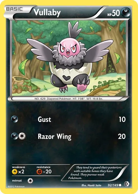 Vullaby, Pokémon card BCR 92 — Boundaries Crossed set