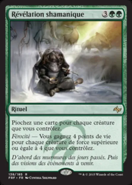 Révélation shamanique, carte Magic FRF 138 — extension Destin reforgé
