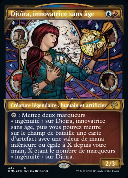 Djoïra, innovatrice sans âge, carte Magic DMU 342 — extension Dominaria Uni