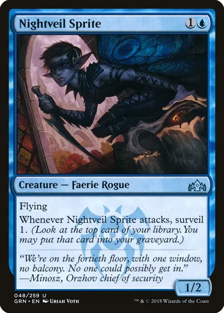Nightveil Sprite, Magic card GRN 48 — Guilds of Ravnica set