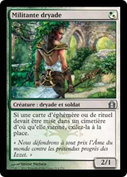 Militante dryade, carte Magic RTR 214 — extension Retour à Ravnica