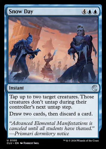Snow Day, Magic card CLU 100 — Ravnica: Clue Edition set