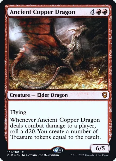 Ancient Copper Dragon, Magic card PCLB 161s — Battle for Baldur's Gate Promos set