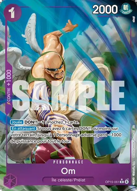 Om, carte One Piece OP15-061 — extension AVENTURE SUR L'ÎLE DE DIEU