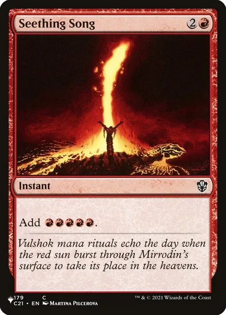 Seething Song, Magic card PLST C21-179 — The List set