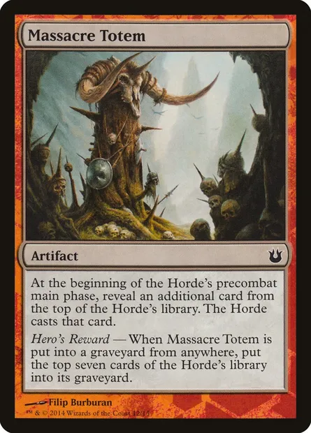 Massacre Totem, Magic card TBTH 12 — Battle the Horde set