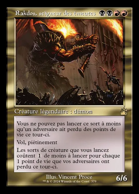 Rakdos, seigneur des émeutes, carte Magic RVR 379 — extension Ravnica Remastered