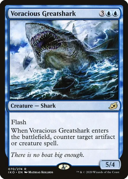 Voracious Greatshark, Magic card IKO 70 — Ikoria: Lair of Behemoths set