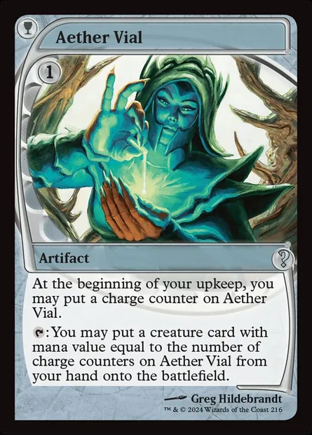 Aether Vial, Magic card MB2 216 — Mystery Booster 2 set