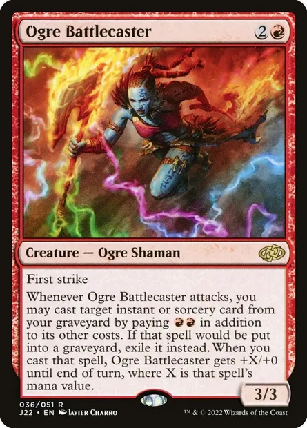 Ogre Battlecaster, Magic card J22 36 — Jumpstart 2022 set