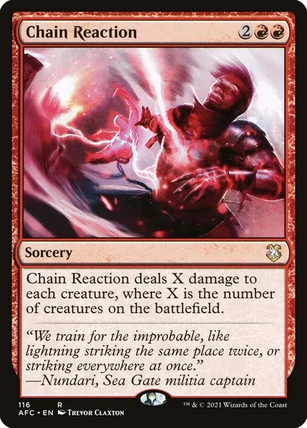 Chain Reaction, Magic card AFC 116 — Forgotten Realms Commander set