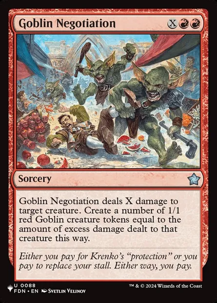 Négociation gobeline, carte Magic PLST FDN-88 — extension The List