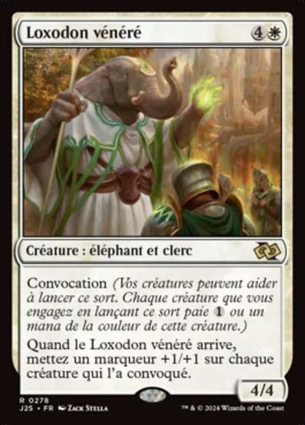 Loxodon vénéré, carte Magic J25 278 — extension Foundations Jumpstart