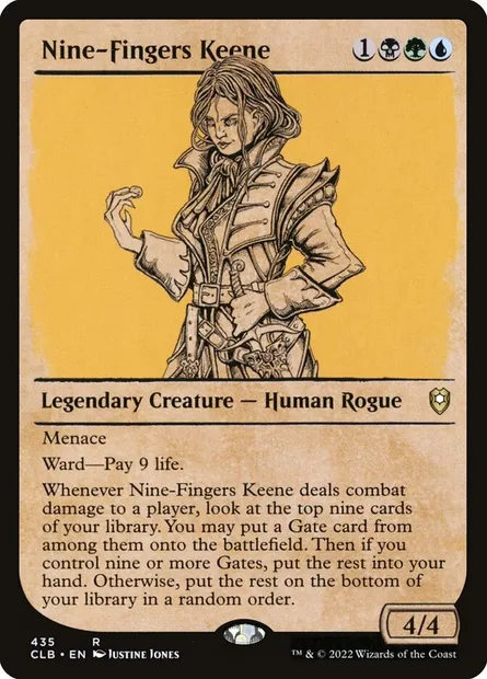 Nine-Fingers Keene, Magic card CLB 435 — Commander Legends: Battle for Baldur's Gate set