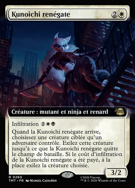 Kunoichi renégate, carte Magic TMT 260 — extension Teenage Mutant Ninja Turtles