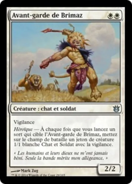 Avant-garde de Brimaz, carte Magic BNG 29 — extension Créations divines