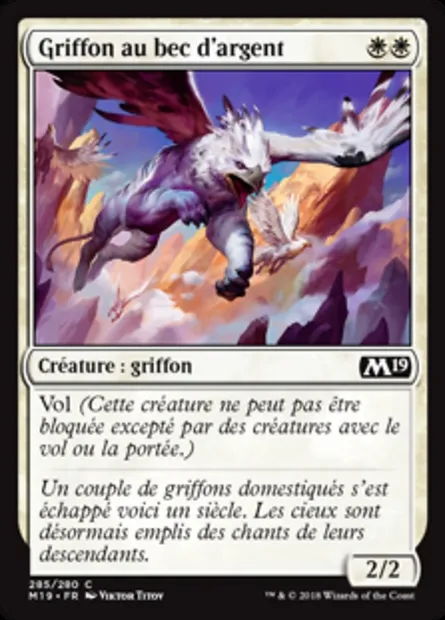 Griffon au bec d'argent, carte Magic M19 285 — extension Core Set 2019