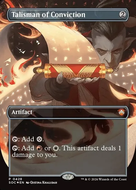 Talisman de conviction, carte Magic SOC 428 — extension Secrets of Strixhaven Commander