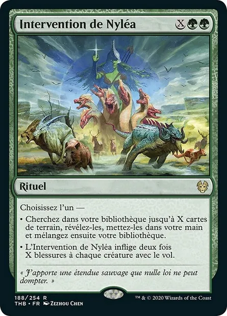 Intervention de Nyléa, carte Magic THB 188 — extension Theros Beyond Death