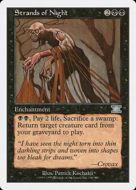 Filins de la nuit, carte Magic 6ED 156 — extension Classic Sixth Edition
