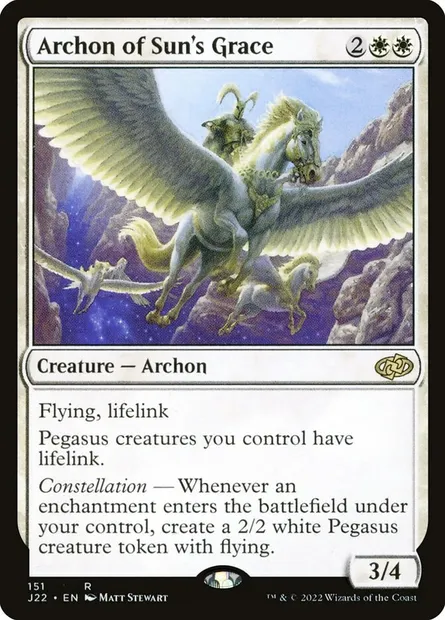 Archon of Sun's Grace, Magic card J22 151 — Jumpstart 2022 set