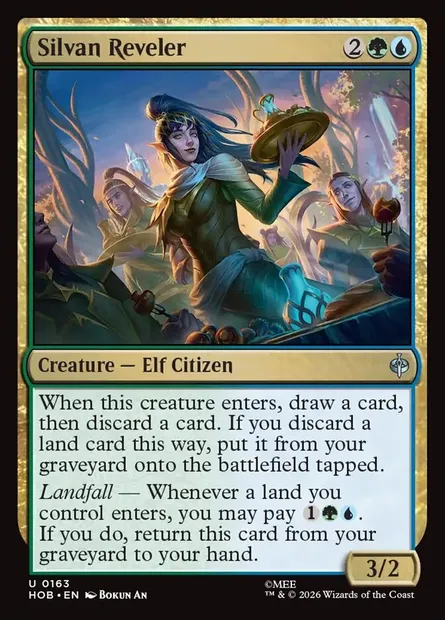 Silvan Reveler, Magic card HOB 163 — The Hobbit set