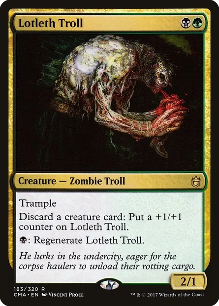 Lotleth Troll, Magic card CMA 183 — Commander Anthology set