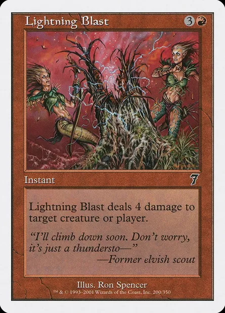 Salve d'éclair, carte Magic 7ED 200 — extension Septième Edition