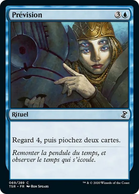 Prévision, carte Magic TSR 69 — extension Spirale Temporelle Remastered