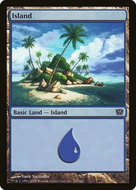 Island, Magic card 9ED 337★ — Ninth Edition set