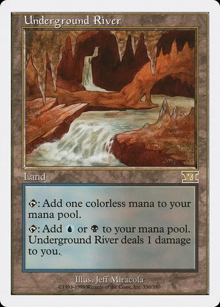 Underground River, Magic card 6ED 330 — Classic Sixth Edition set